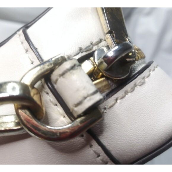 Michael Kors Ginny Crossbody Bag Gold Studs Off-White Leather AS IS Retail $248 - Picture 12 of 12